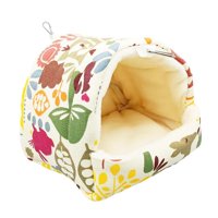 Magideal - Cobertizo De Nido De Pájaro Cálido Para Invierno, Hamaca Colgante, Jaula De Pinzón, De Felpa, Escondite Para Guacamayos, Periquitos, Cacatúas, , 15Cmx15Cmx14.5Cm