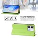 thumbnail image 3 of Funda Billetera con Soporte para Xiaomi Redmi Note 13 5G Bloqueo RFID Plegable Verde claro, 3 of 6