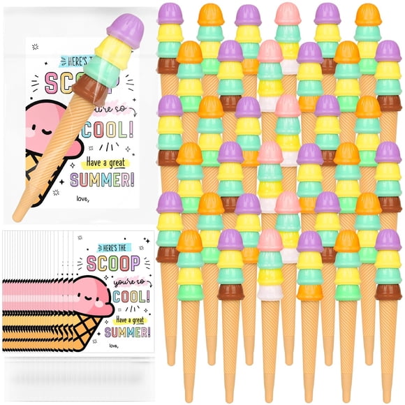 Gosodeny Set de 36 bolígrafos de helado con tarjetas de regalo