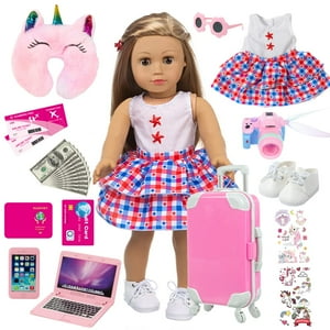 Set Ropa Y Accesorios Zqdoll American 18 Pulgadas
