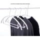 thumbnail image 3 of Percha de metal de contorno con revestimiento de goma antideslizante, antigolpes, para suéteres, camisetas y trajes, con barra para pantalones, color blanco, 16,5 pulgadas, paquete de 5 (5 unidades), 3 of 5