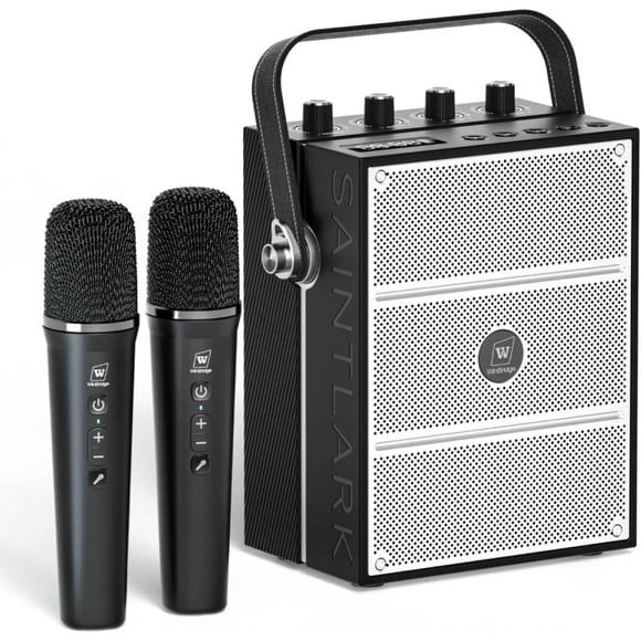 Amplificador Voz Saintlark 100W 2 Micrafonos Inalambricos S99