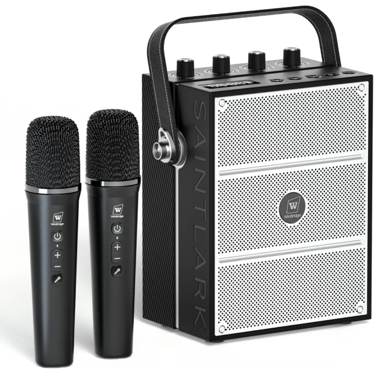 Amplificador Voz Saintlark 100w 2 Micrafonos Inalambricos S99