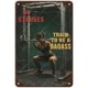 thumbnail image 1 of Letrero sala gimnasio terapia fitness vintage metal estaño hierro pintura decoración pared hogar club cueva hombre 30x20 cm, 1 of 6