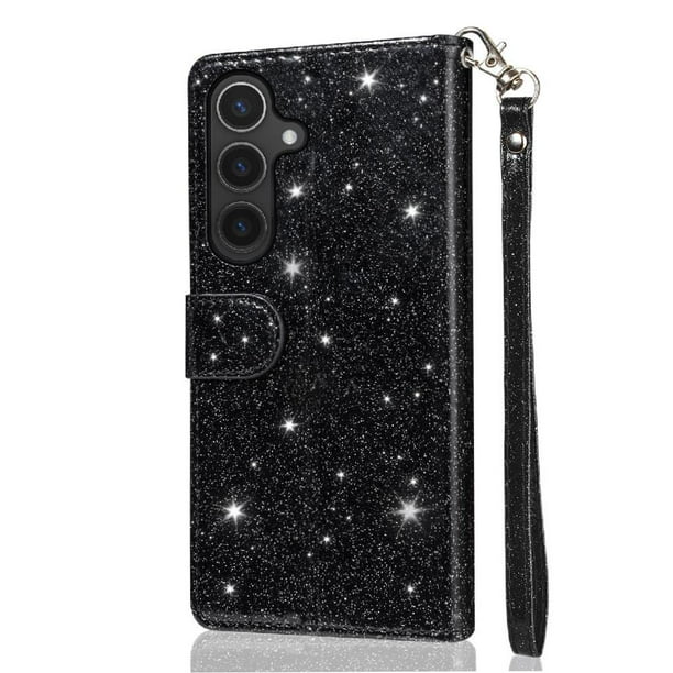 Funda para FOXDOCK Elegante funda Samsung Galaxy S25 Plus Glitter con cremallera-Ideal para el uso diario