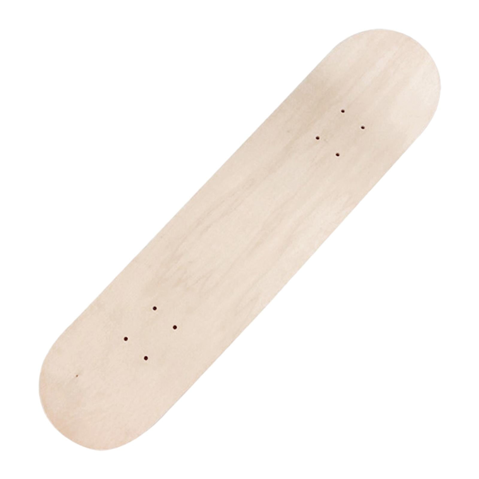 Ioensy - Tabla De Skate En Blanco, Cubierta De Madera Para Patines, Tablero De Pintura Artística Para Niños, 80cm, Sin Ruedas