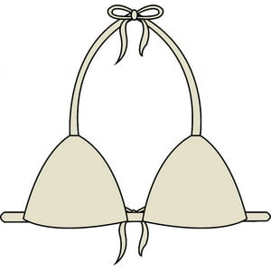 Samia - Bikini Estilo Triángulo Clásico Beige M