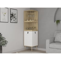 Tuhome - Bar Esquinero Huna 2 Puertas Macadamia Y Blanco