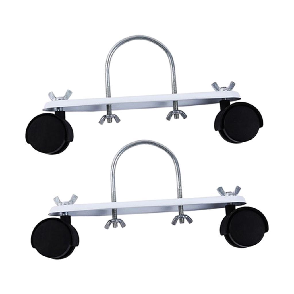 Magideal - Base De Marco De Rueda De Calentador Eléctrico, 2 Piezas, Universal, Suave Y Fácil De Mover, Longitud De 21Cm, Piezas De Reparación Con Accesorios De Rueda Negra