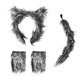 thumbnail image 1 of Set de disfraz IncreDecor con orejas de lobo con diadema, guantes y cola, 1 of 6
