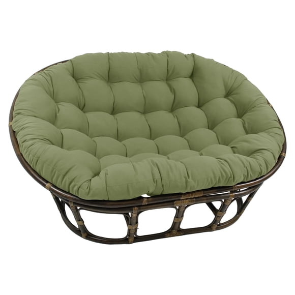Silla Papasan Doble de Ratán International Caravan con Cojín