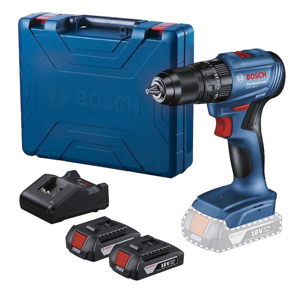 Bosch - Taladro Percutor 1/2 Gsb 185-Li 18V 2 Baterías Maletín