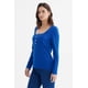 thumbnail image 2 of Polera Mujer Escote Cuadrado Botones Metálicos Azul, 2 of 4