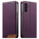 thumbnail image 1 of Funda Tipo Cartera de Cuero Sintético para Samsung Galaxy A14 Bloqueo RFID, con Ranuras para Tarjetas y Bolsillo para Efectivo, Cierre Magnético Fuerte Morado, 1 of 6