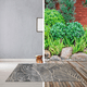 thumbnail image 3 of Alfombra 160 X 230 Natura Hojas Gris, 3 of 3