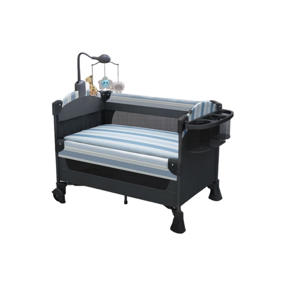 Cuna Colecho Corral Mecedora 4 En 1 Vricale Azul LuBabycas
