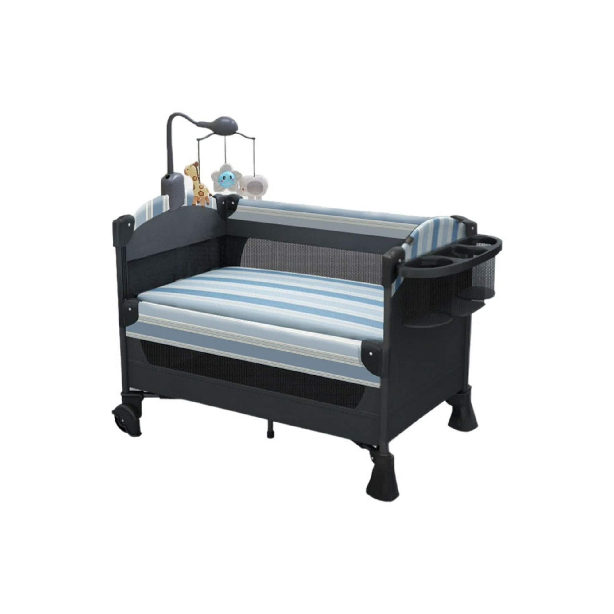 Cuna Colecho Corral Con Accesorios Lubabycas Azul