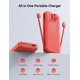 thumbnail image 2 of Power Bank Aonidi 12000mAh con Cables Integrados y Enchufe de Pared AC, 2 of 8