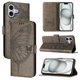 thumbnail image 1 of Funda cartera mariposa para iPhone 17 con soporte y ranuras para tarjetas Gris, 1 of 5