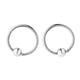 thumbnail image 2 of 1 Pares De Anillo De Aro De Cuentas Cautivas De Labio Tragus De Nariz De Acero Inoxidable Plateado, 2 of 3