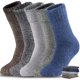 thumbnail image 1 of Xiao Hua 5 Pares Calcetines de Lana para Hombre de Terciopelo Grueso de color Sólido, Calcetines de Invierno Gruesos y Cálidos, Calcetines de Senderismo Calcetines Casuales Suaves para Hombre, 1 of 4