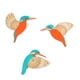 thumbnail image 1 of 3x Pájaros Voladores De Madera Decoración De Pared Arte Popular Decoración De Pared Para Hotel Azul Claro, 1 of 3