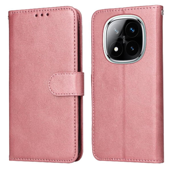 Funda Billetera para Xiaomi Poco X7 con Porta Tarjetas y Soporte Ajustable Rosa