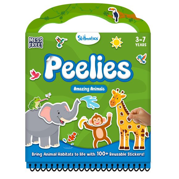 Libro de pegatinas Skillmatics Peelies – Animales reutilizables
