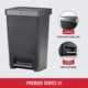 thumbnail image 2 of Bote de basura Rubbermaid Premier Series III Step-On, 49 L, color carbón, 2 of 6