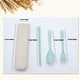 thumbnail image 2 of Travel with Ease with our Eco-Friendly Wheat Straw Utensil Set - 4 Reusable Sets of Spoon, Chopstick, and Forks in a Portable Case for Travel, Picnic, and Camping, 2 of 5