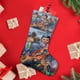 thumbnail image 4 of Archer Tema: Calcetines de Navidad, fino lino blanco para colgar en escaleras y chimenea, decoración navideña para el hogar, regalo de Navidad. 45cm × 32cm, 4 of 5