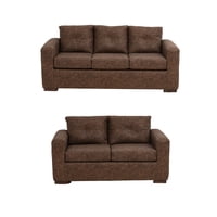 Muebles América - Living Franco 32 Cuero Auris Café