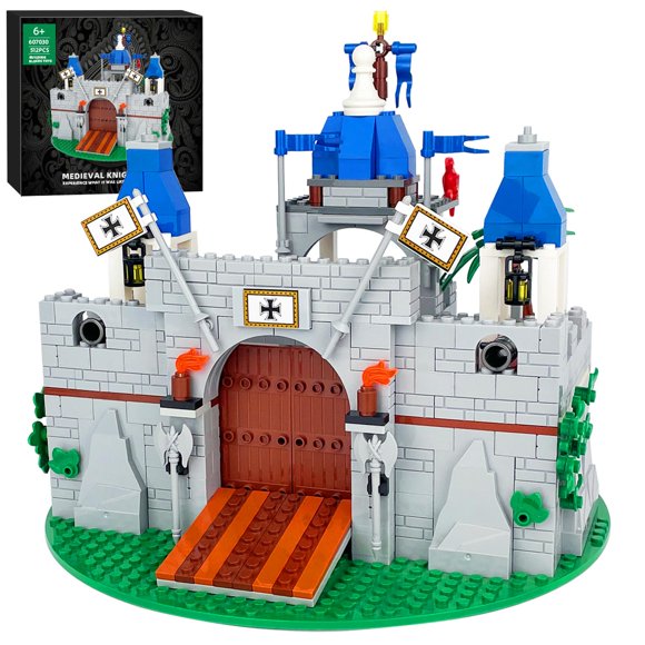 Set de bloques de construcción Medieval Knight Castle 12 Knights 6+