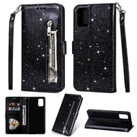 Funda Para Foxdock Elegante Funda Samsung Galaxy Note10 Lite/A81/M60S Glitter Con Cremallera-Ideal Para El Uso Diario