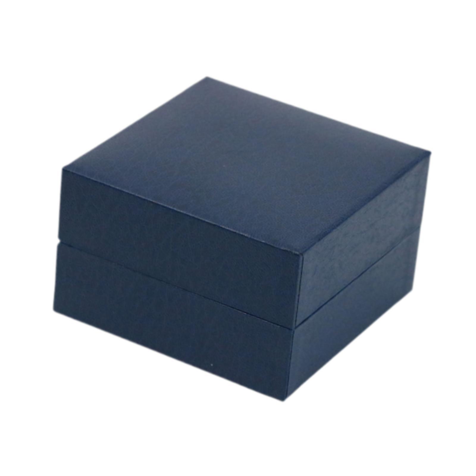 Ioensy - Caja De Regalo Para Un Solo Reloj Con Almohada De Espuma Suave Abs, Caja De Almacenamiento Compacta Y Portátil, Azul Oscuro
