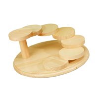 Magideal - Bandeja Para Servir Sushi, Tablero De Madera Para Exhibición De Alimentos, Soporte Para Platos, Resistente Plato De Sushi Japonés, Versátil Para Resta Redondo