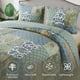 thumbnail image 2 of Cubrecama NEWLAKE King de algodón con patchwork, juego de colcha verde, 2 of 9