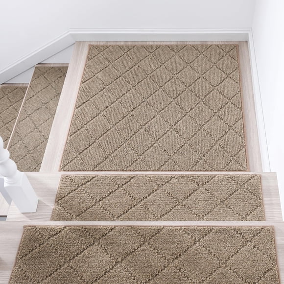 Alfombra Antideslizante Para Escalón 76x76 Cm Beige