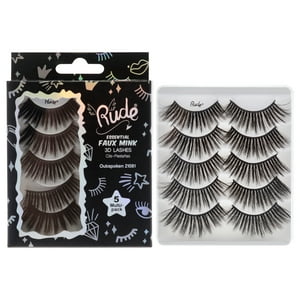 Rude Cosmetics - Pestañas Postizas Esenciales De Visón - Exclusivas De Para Mujeres - Par De Pestañas