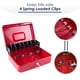 thumbnail image 3 of Caja de efectivo KYODOLED 30x24x9 cm Rojo XL con cerradura y bandeja, 3 of 7