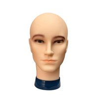 Magideal - Cabeza De Maniquí Calva Masculina, Cabeza De Entrenamiento, Soporte De Exhibición De Peluca De Maniquí Liso Para Exhibición De Pelucas, Gafas De Estil