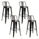 thumbnail image 1 of Pack 4 Piso Taburete Tolix Con Respaldo Negro, 1 of 6
