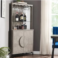 Muebles Santa Ana - Vitrina Esquinero Bar American Concret