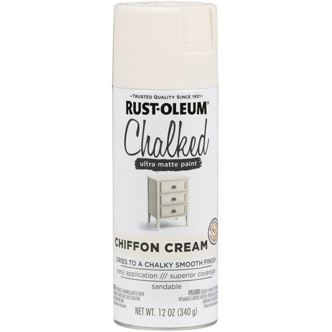 Rust Oleum - Pintura En Aerosol Chalked Tizada 340grs Crema Gasa