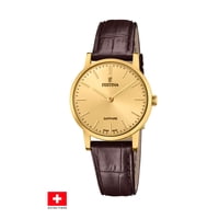 Reloj F20017/2 Festina Swiss Champaña Mujer Swiss Made