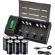 thumbnail image 1 of Pilas Recargables C Palowextra 4000mAh Pack 6 con Cargador, 1 of 3