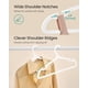 thumbnail image 3 of Perchas para ropa SONGMICS, 50 unidades, plástico, hombros anchos, 3 of 6