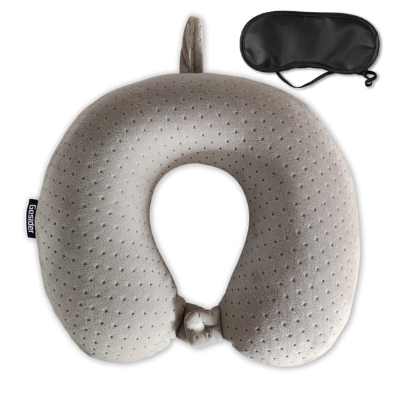 Almohada de viaje Gosider en forma de U de espuma viscoelástica 30x30x10 cm