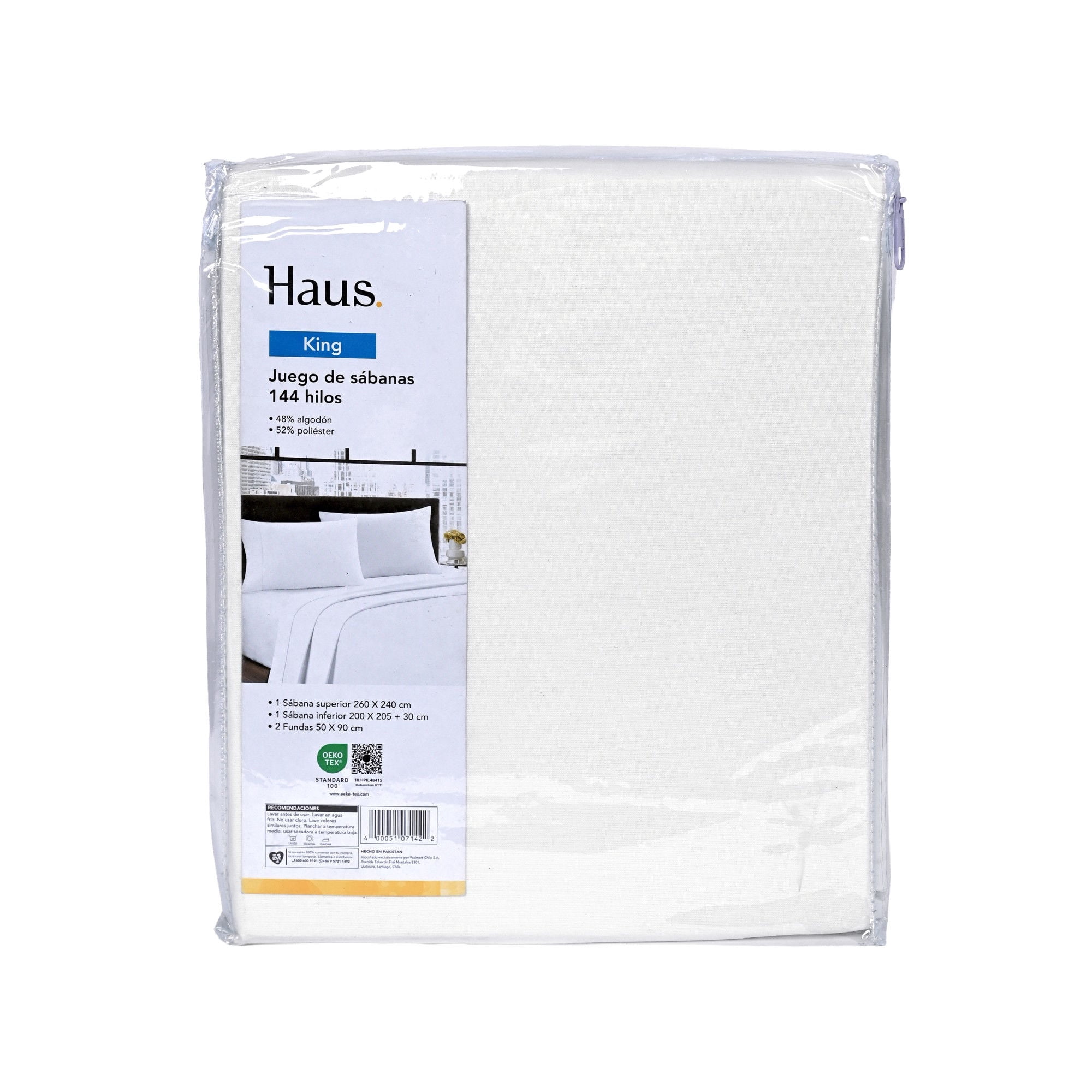 Haus - Juego De Sábanas King 144 Hilos Poliester