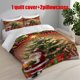 thumbnail image 1 of 3pcs Merry Christmas Greeting Card Printed Bedding Set Duvet Cover and Pillowcases, 1 of 5